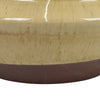 Decorative Serving Bowl | 2 Tone Rustic Brown Glazed Ceramic | 11"