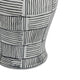 Loi Temple Jar with Lid | Black White Grid Pattern Ceramic | 17" Decor