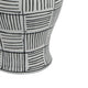 Loi Temple Jar with Lid | Black White Grid Pattern Ceramic | 13" Decor