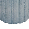 Scalloped Planter | Cylindrical Shape | Speckled Blue Ceramic 11"