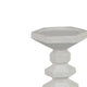 Tabletop Pillar C&le St& | Stacked Geometric Shapes | White Resin 18"