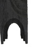 Tabletop Decor | Pillar C&le St& | Geometric Cutouts | Black Resin 21"