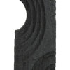 Tabletop Decor | Pillar C&le St& | Geometric Cutouts | Black Resin 21"