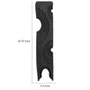 Tabletop Decor | Pillar C&le St& | Geometric Cutouts | Black Resin 21"