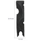 Tabletop Decor | Pillar C&le St& | Geometric Cutouts | Black Resin 21"