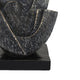 Tabletop Decor | Cubist Style Sculpture w Base | Dark Gray Resin 11"