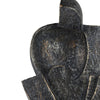 Tabletop Decor | Cubist Style Sculpture w Base | Dark Gray Resin 11"