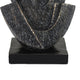 Tabletop Decor | Cubist Style Sculpture w Base | Dark Gray Resin 11"