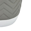 Decorative Planter | Chevron Design | Gray & White 7" Terracotta