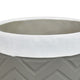 Decorative Planter | Chevron Design | Gray & White 7" Terracotta