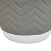 Decorative Planter | Chevron Design | Gray & White 7" Terracotta
