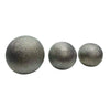 Decorative Ball Orb Set of 3 | Cross-Hatched Texture | Antique Silver Ceramic