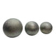 Decorative Ball Orb Set of 3 | Cross-Hatched Texture | Antique Silver Ceramic