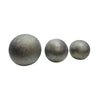 Decorative Ball Orb Set of 3 | Cross-Hatched Texture | Antique Silver Ceramic