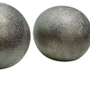 Decorative Ball Orb Set of 3 | Cross-Hatched Texture | Antique Silver Ceramic