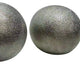 Decorative Ball Orb Set of 3 | Cross-Hatched Texture | Antique Silver Ceramic