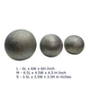 Decorative Ball Orb Set of 3 | Cross-Hatched Texture | Antique Silver Ceramic