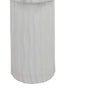 Asmi Decorative Vase | 2-Tier Design | Wavy Ribbed White Ceramic 14"
