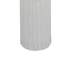 Asmi Decorative Vase | 2-Tier Design | Wavy Ribbed White Ceramic 14"