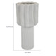 Asmi Decorative Vase | 2-Tier Design | Wavy Ribbed White Ceramic 14"
