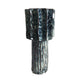 Asmi Decorative Vase | 2-Tier Design | Ribbed Brown & Gray Ceramic 14"