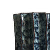 Asmi Decorative Vase | 2-Tier Design | Ribbed Brown & Gray Ceramic 14"