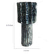 Asmi Decorative Vase | 2-Tier Design | Ribbed Brown & Gray Ceramic 14"