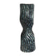 Decorative Vase | Fluted Hourglass Shape | Blue & Bronze Ceramic 16"