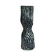 Decorative Vase | Fluted Hourglass Shape | Blue & Bronze Ceramic 16"