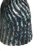 Decorative Vase | Fluted Hourglass Shape | Blue & Bronze Ceramic 16"