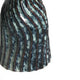 Decorative Vase | Fluted Hourglass Shape | Blue & Bronze Ceramic 16"