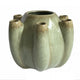 Tulipiere Vase | Crackled Texture | Sage Green & Brown Ceramic 9"