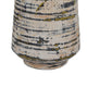 Gold Drip Vase | Ribbed Texture | Distress Gray & White Ceramic 14"