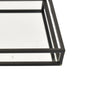 Shaya Rectangular Tray | Gallery Frame w Rails | Glass | Black Metal 16"