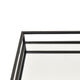 Shaya Rectangular Tray | Gallery Frame w Rails | Glass | Black Metal 16"