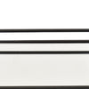 Shaya Rectangular Tray | Gallery Frame w Rails | Glass | Black Metal 16"