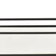 Shaya Rectangular Tray | Gallery Frame w Rails | Glass | Black Metal 16"