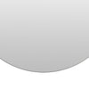 Decorative Wall Mirror | 20" Round Frameless | Brown Faux Leather Strap
