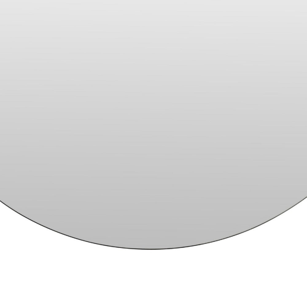 Decorative Wall Mirror | 20" Round Frameless | Brown Faux Leather Strap