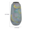 Riya Decorative Vase | Abstract Watercolor Art | Blue Ceramic 14"