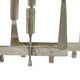 5 Arm C&le Holder | Asymmetrical Geometric Style | Silver Metal 16"