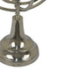 Tabletop Decor | Armillary Sphere w Globe | Polished Silver Metal 15"