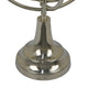 Tabletop Decor | Armillary Sphere w Globe | Polished Silver Metal 15"
