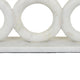 Hara Geometric Link Sculpture | 3 Circle Rings | White Marble 11"