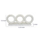 Hara Geometric Link Sculpture | 3 Circle Rings | White Marble 11"