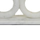 Hara Geometric Link Sculpture | 2 Circle Rings | White Marble 8"