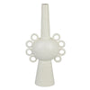 Orin Multi-Tier Sculptural Vase | Loop H&les White Speckled Ceramic 18"