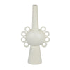 Orin Multi-Tier Sculptural Vase | Loop H&les White Speckled Ceramic 18"