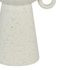 Orin Multi-Tier Sculptural Vase | Loop H&les White Speckled Ceramic 18"