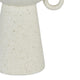 Orin Multi-Tier Sculptural Vase | Loop H&les White Speckled Ceramic 18"